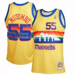 Maillot Denver Nuggets Dikembe Mutombo NO 55 Mitchell & Ness 1991-92 Jaune Maillot Denver Nuggets Dikembe Mutombo NO 55 Mitchell & Ness 1991-92 Jaune