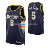 Maillot Denver Nuggets Will Barton NO 5 Ville 2021-22 Bleu