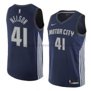 Maillot Detroit Pistons Jameer Nelson Ciudad 2017-18 Bleu