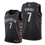Maillot Enfant Brooklyn Nets Kevin Durant Ciudad 2019-20 Noir
