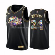 Maillot Golden Edition Los Angeles Lakers Kobe Bryant NO 24 2021-22 Noir