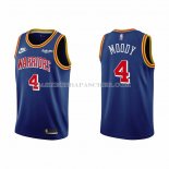 Maillot Golden State Warriors Moses Moody NO 4 75th Anniversary Bleu