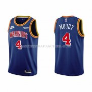 Maillot Golden State Warriors Moses Moody NO 4 75th Anniversary Bleu