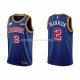 Maillot Golden State Warriors Nico Mannion NO 2 75th Anniversary Bleu