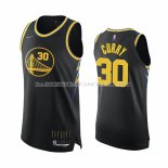 Maillot Golden State Warriors Stephen Curry NO 30 Ville 2021-22 Authentique Noir