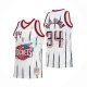 Maillot Houston Rockets Hakeem Olajuwon NO 34 Mitchell & Ness 1996-97 Blanc