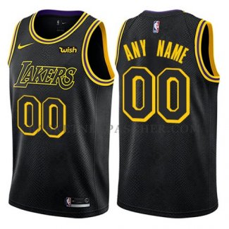 Maillot Los Angeles Lakers Personnalise 2017-18 Noir