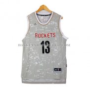 Maillot Lumieres de la ville Houston Rockets Harden Gris