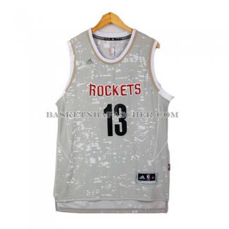 Maillot Lumieres de la ville Houston Rockets Harden Gris