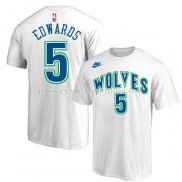 Maillot Manche Courte Minnesota Timberwolves Anthony Edwards Hardwood Classic Blanc