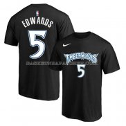 Maillot Manche Courte Minnesota Timberwolves Anthony Edwards Noir