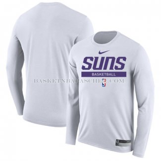 Maillot Manches Longues Phoenix Suns Practice Performance 2022-23 Blanc