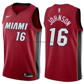 Maillot Miami Heat James Johnson Statehombret 2017-18 Rouge