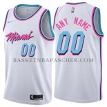 Maillot Miami Heat Personnalise 2017-18 Blanc