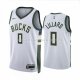 Maillot Milwaukee Bucks Damian Lillard NO 0 Association 2022-23 Blanc