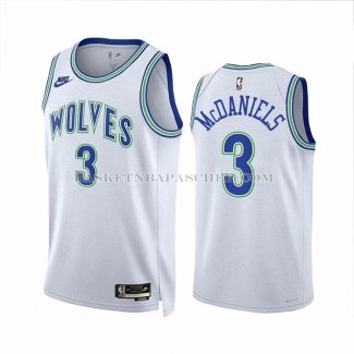 Maillot Minnesota Timberwolves Jaden Mcdaniels NO 3 Classic 2023-24 Blanc
