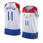 Maillot New Orleans Pelicans Brandon Ingram NO 14 Ville 2020-21 Blanc