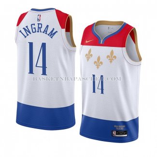 Maillot New Orleans Pelicans Brandon Ingram NO 14 Ville 2020-21 Blanc