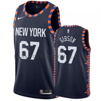 Maillot New York Knicks Knicks Taj Gibson Ville 2019 Bleu