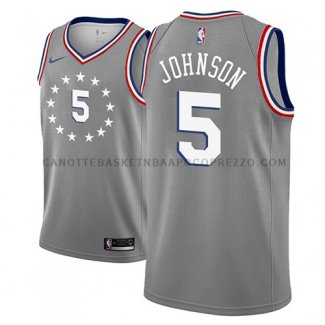 Maillot Philadelphia 76ers Amir Johnson Ciudad 2018-19 Gris