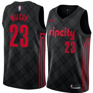 Maillot Portland Trail Blazers Cj Wilcox Ville 2018 Noir