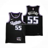 Maillot Sacramento Kings Jason Williams NO 55 Ville 2021-22 Noir