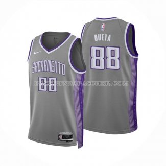 Maillot Sacramento Kings Neemias Queta NO 88 Ville 2022-23 Gris