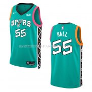 Maillot San Antonio Spurs Jordan Hall NO 55 Ville 2022-23 Vert