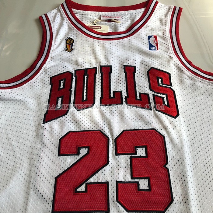 Maillot Chicago Bulls Michael Jordan NO 23 Mitchell & Ness 1995-96 Blanc