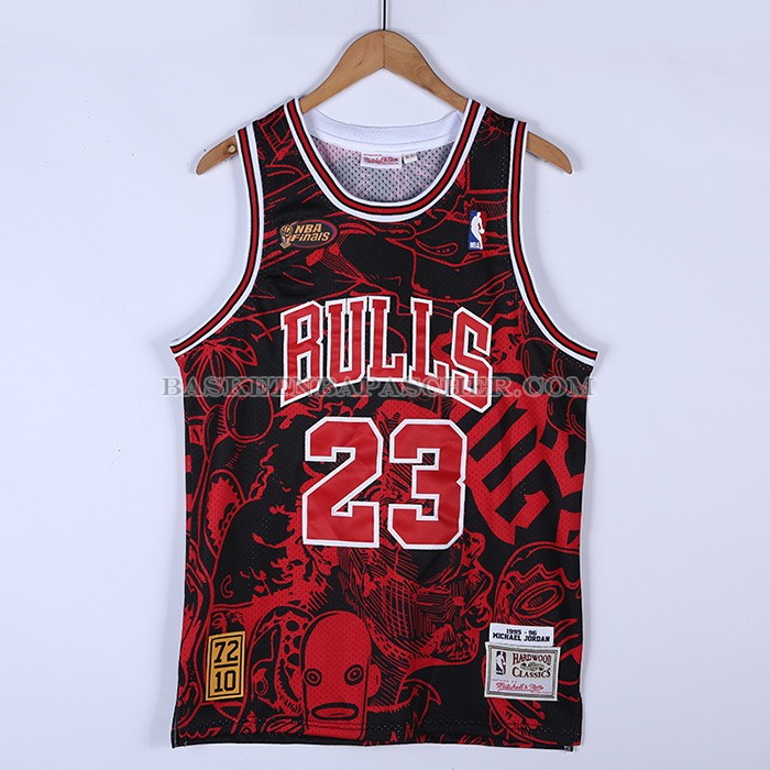 Maillot Chicago Bulls Michael Jordan NO 23 Mitchell & Ness Hebru Brantley Noir