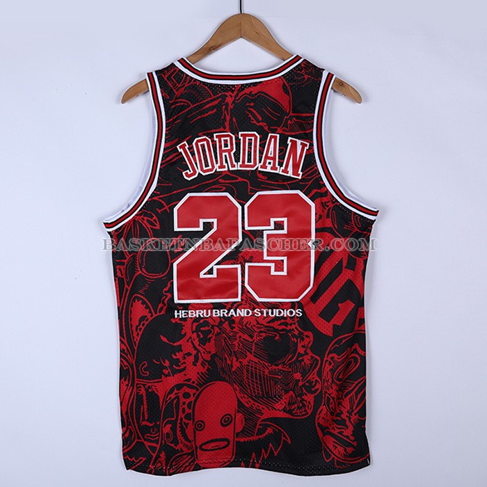 Maillot Chicago Bulls Michael Jordan NO 23 Mitchell & Ness Hebru Brantley Noir