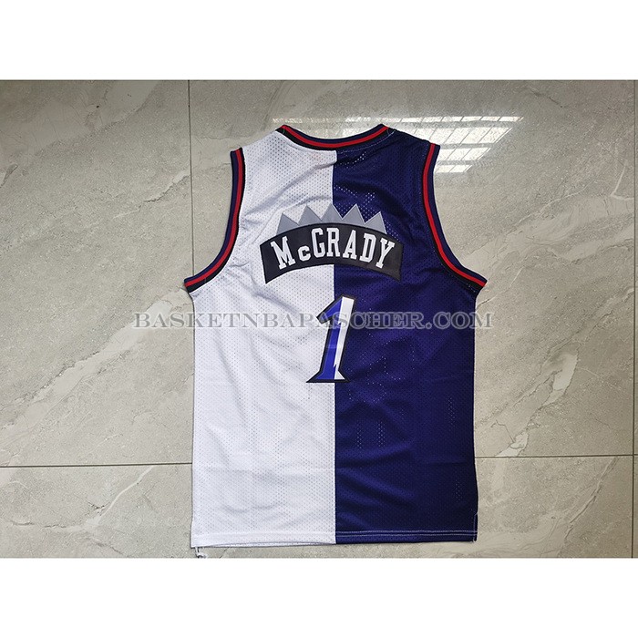 Maillot Tornto Raptors Tracy McGrady NO 1 Mitchell & Ness 1998-99 Split Volet Blanc