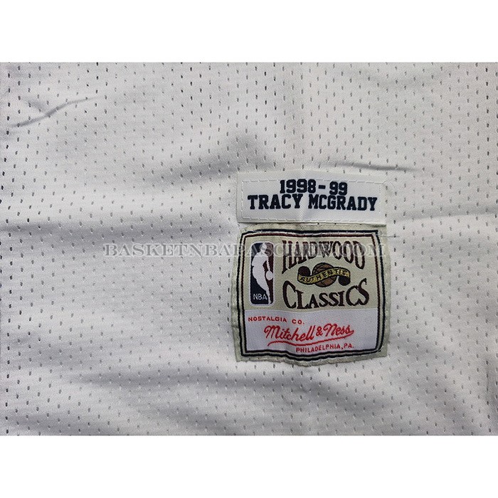 Maillot Tornto Raptors Tracy McGrady NO 1 Mitchell & Ness 1998-99 Split Volet Blanc